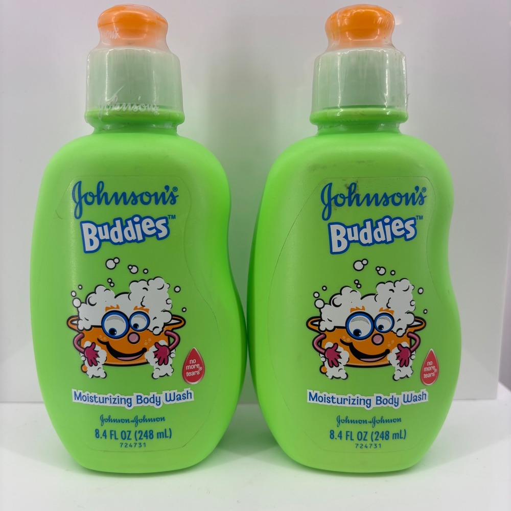 Lot of 2 Johnson's Buddies Moisture Body Wash 8.4oz No More Tears Fresh Scent